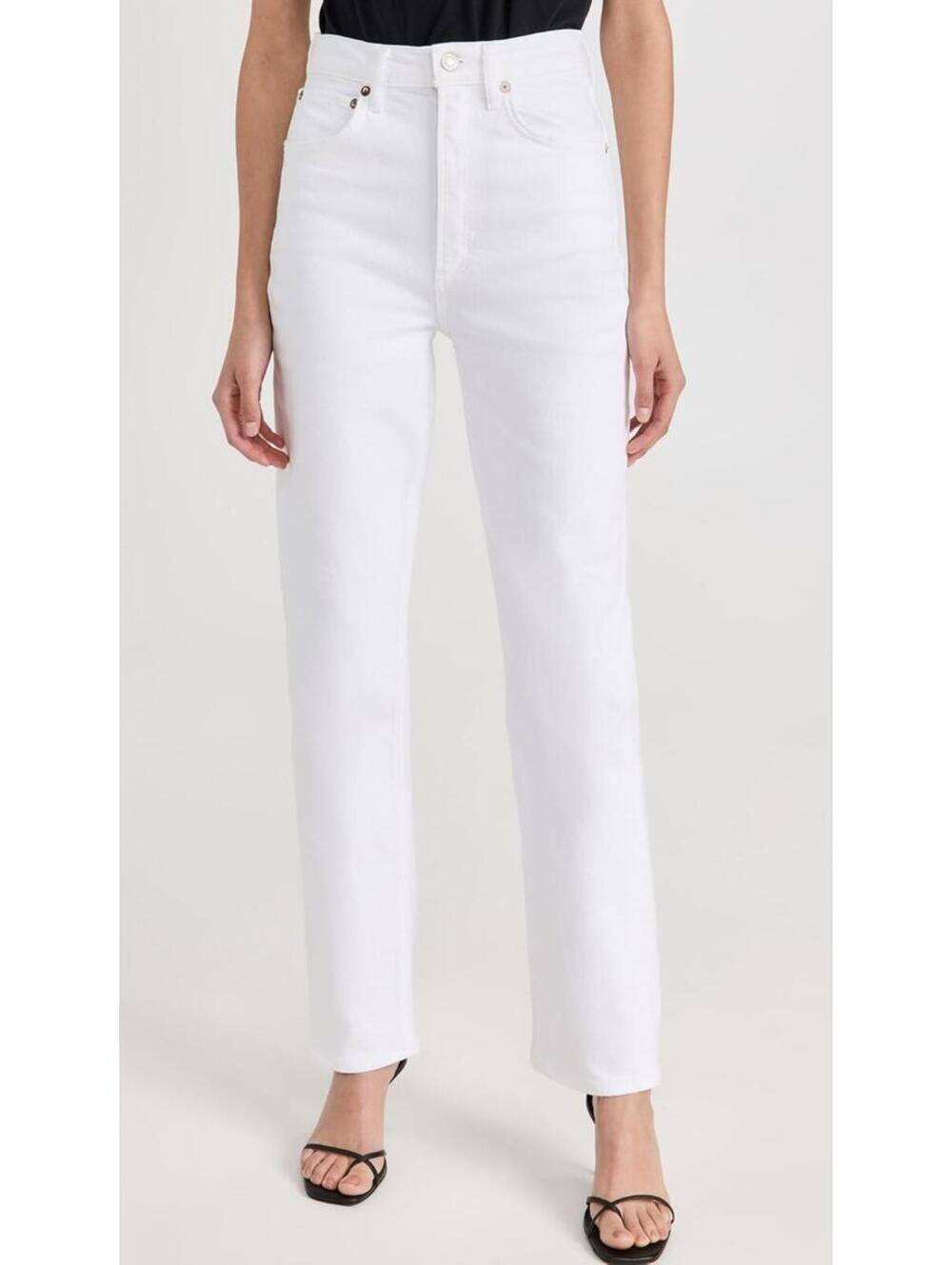 Agolde High Rise Stovepipe Stretch Jean Cake Size 26 Neutral